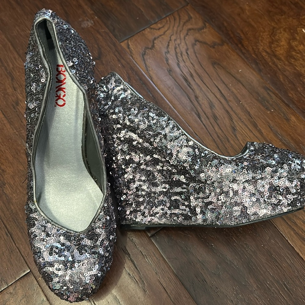 Bongo platform shoes sequin sparkle shoes